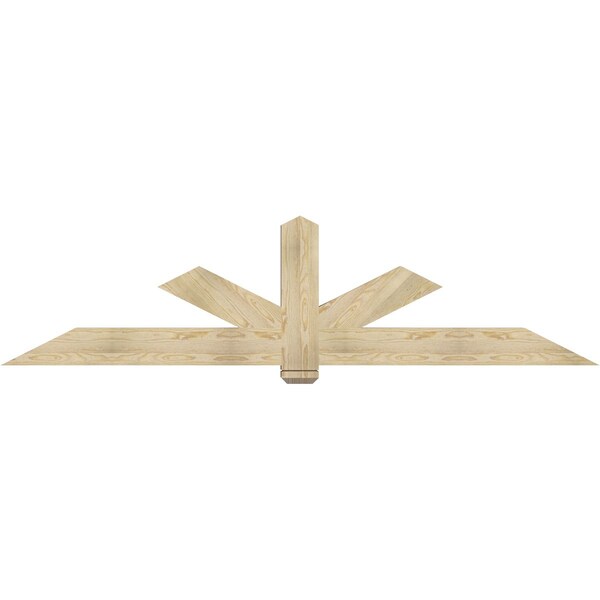 Ekena Millwork Kennewick Rough Sawn Timber Gable Bracket, Douglas Fir, 96"W x 24"H x 4"D x 6"F, 6/12 Pitch GBW096X24X0406KEN00RDF - main
